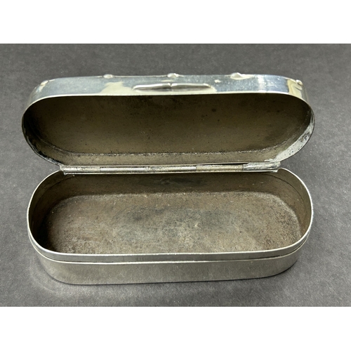 188 - An Edwardian hallmarked silver lidded box, London 1907, approx. 4 1/4