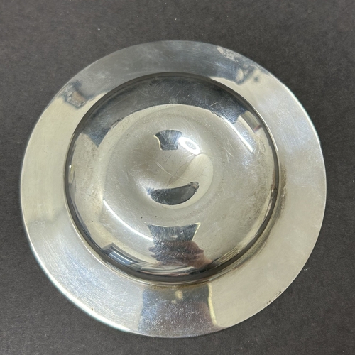 189 - A hallmarked silver 1969 Armada dish with leaflet, 4 1/4