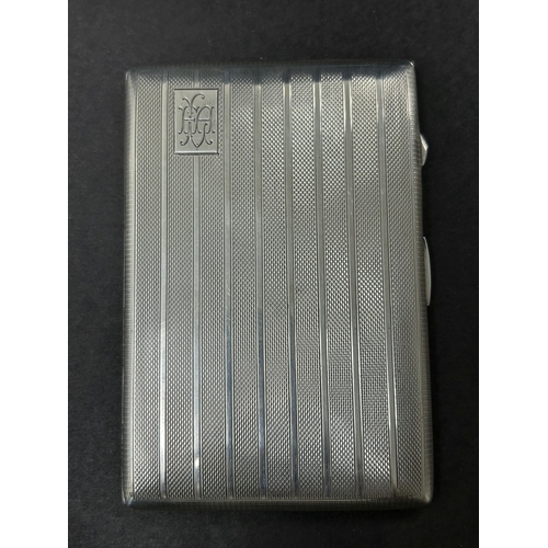 190 - A large hallmarked silver cigarette case, Birmingham 1946, approx. 5