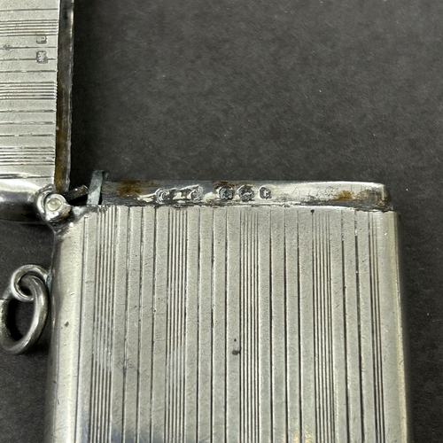 195 - A hallmarked silver vesta case, Birmingham, approx. 2