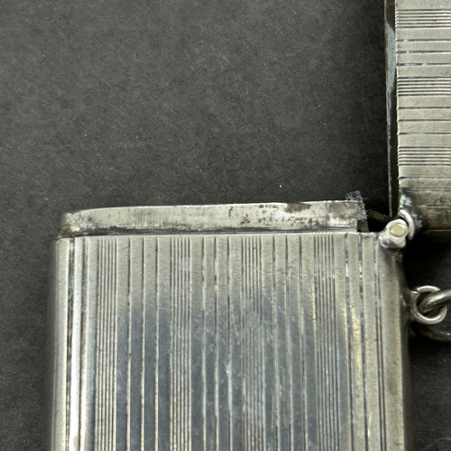 195 - A hallmarked silver vesta case, Birmingham, approx. 2