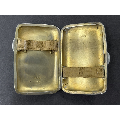 196 - A hallmarked silver small cigarette case, Chester hallmark, approx. 3
