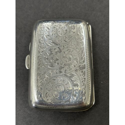 196 - A hallmarked silver small cigarette case, Chester hallmark, approx. 3