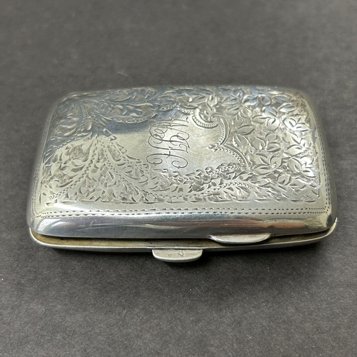 196 - A hallmarked silver small cigarette case, Chester hallmark, approx. 3