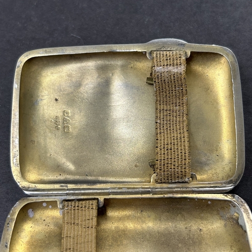 196 - A hallmarked silver small cigarette case, Chester hallmark, approx. 3