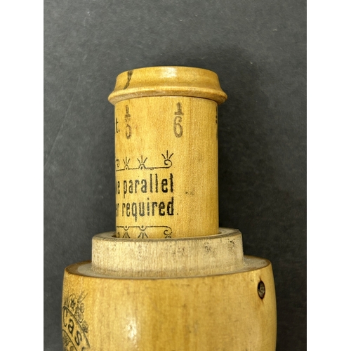 199 - A Victorian treen 'The Columbian Egg' needle case from the 'Worlds Columbian Exposition', German mad... 