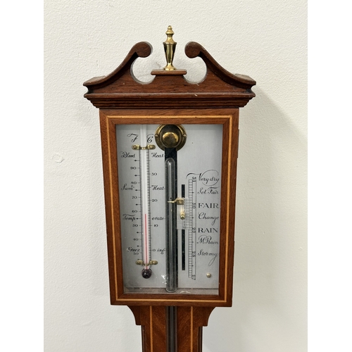 An Edwardian style stick barometer, approx. 37 1/2