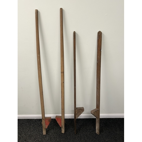 477 - Two pairs of vintage stilts, approx. 50