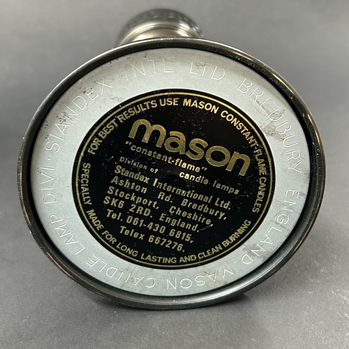 73 - A pair of vintage 'Masons Constant Flame' candle lamps, approx. 12