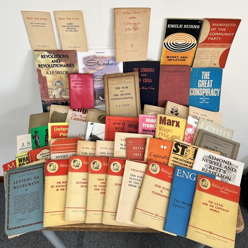79 - A selection of vintage books mainly on communism and its history and key players including Lenin and... 