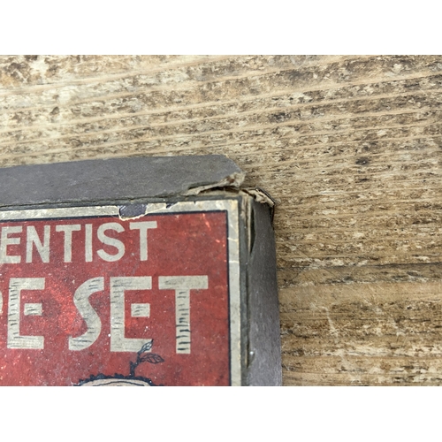 80 - A vintage boxed 'The Little Scientist' microscope (contents disturbed and box with age and wear)