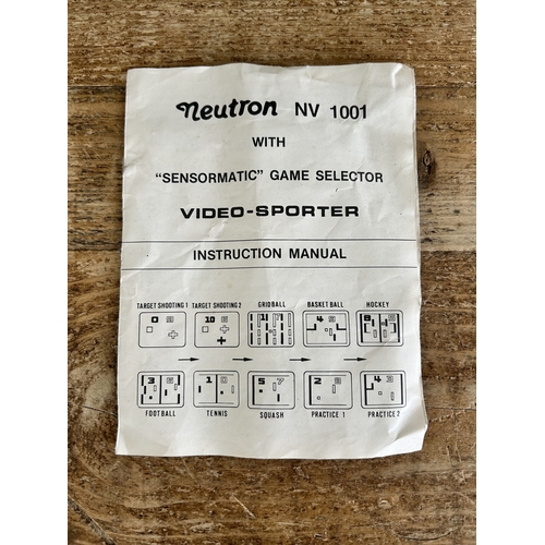 82 - A boxed vintage Neutron NV801 Video-Sporter game with controllers (box with wear and unit not tested... 