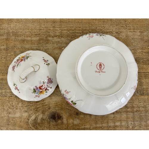93 - Royal Crown Derby 'Derby Posies' lidded tureen together with a pair of Masons style dishes, a Carlto... 