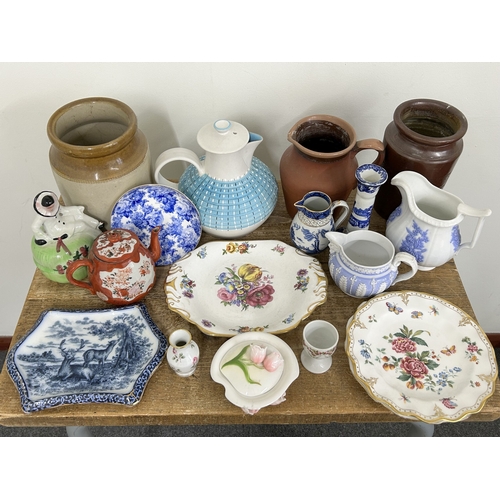 94 - Mixed ceramics including a Denby lidded jug, blue and white wares etc