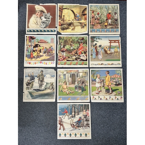 96 - Ten circa 1930's 'Look and Learn' educational posters, 13 1/2