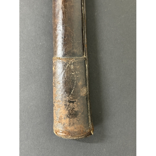 211 - A Japanese Tsuka with sword knot and pommel with bindings (but no ray skin) together with a wooden s... 