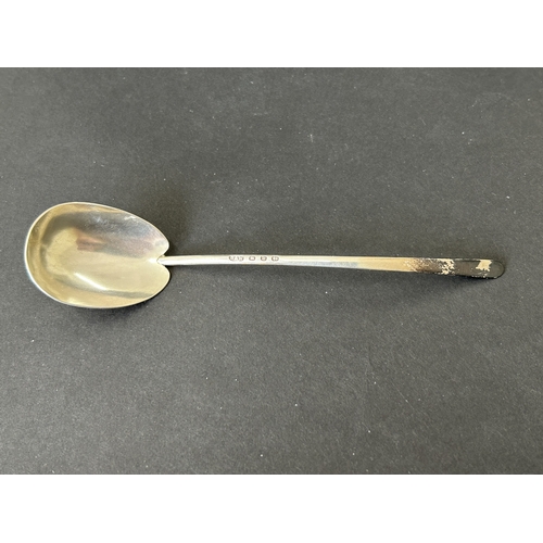 125 - A silver plated base preserve stand with a hallmarked silver lid and spoon, with 'broad arrow' mark ... 