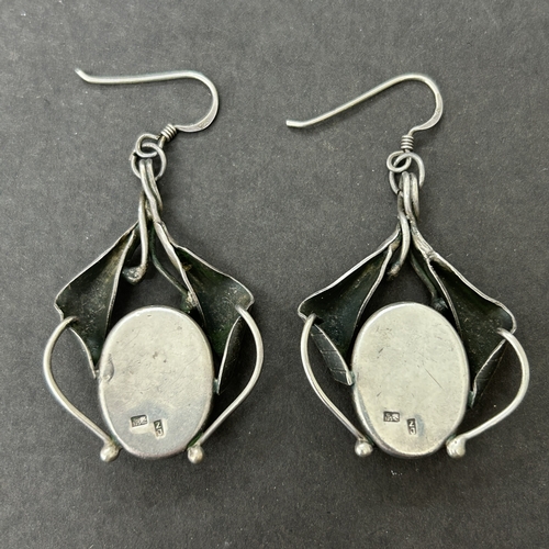 126 - A small collection of mainly costume earrings including one pair of 925 sterling silver amber style