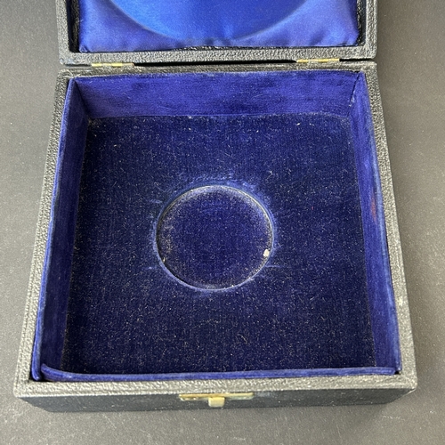 136 - A boxed mid century hallmarked silver footed bowl, bears Coronation 1953 hallmarks and engraved dedi... 