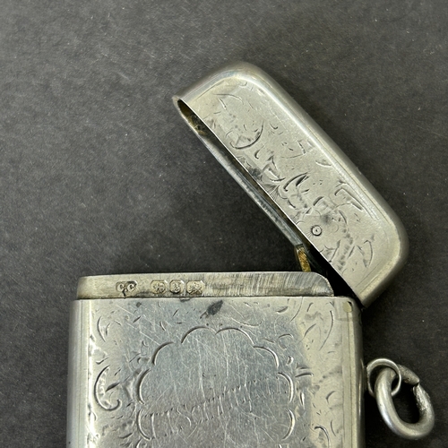 140 - A Victorian hallmarked silver vesta, weight approx. 41g