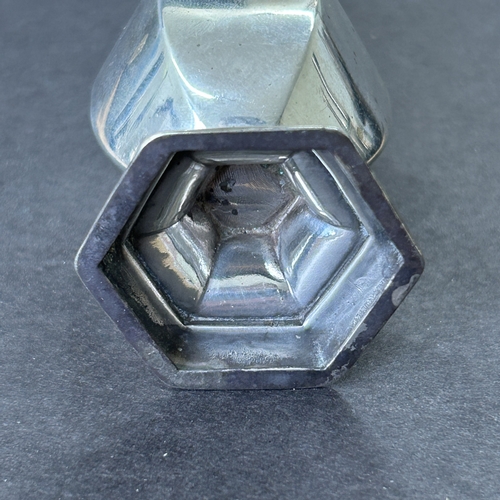 142 - A hallmarked silver pepperette, weight approx. 43g (marks rubbed)