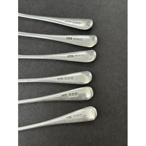 148 - A set of six hallmarked silver coffee spoons, weight approx. 80g