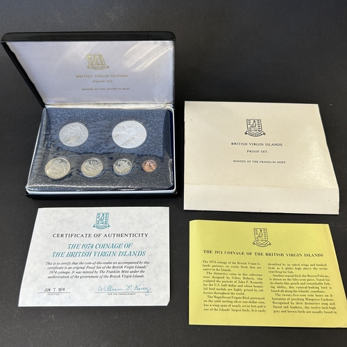 167 - 1974 Franklin Mint Coinage of the British Virgin Islands proof set
