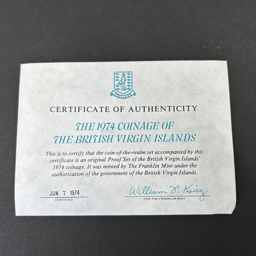 167 - 1974 Franklin Mint Coinage of the British Virgin Islands proof set