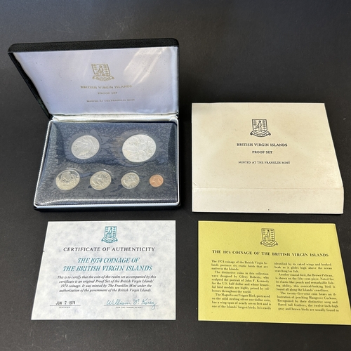 168 - 1974 Franklin Mint Coinage of the British Virgin Islands proof set