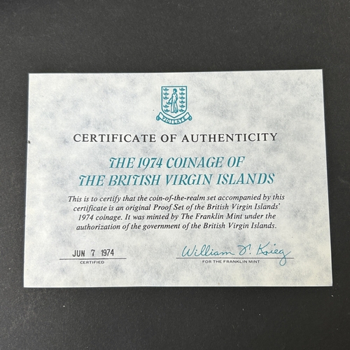 168 - 1974 Franklin Mint Coinage of the British Virgin Islands proof set