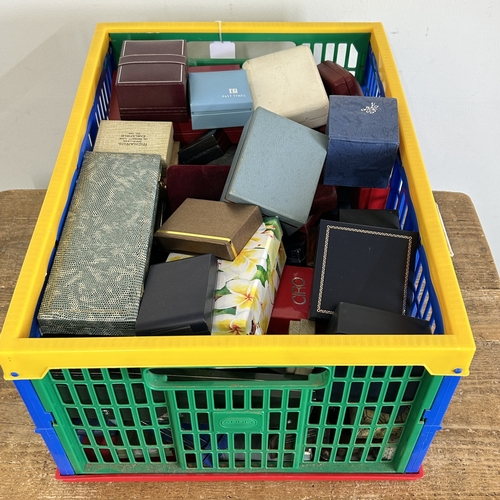 173 - A large collection of mixed sized empty jewellery boxes