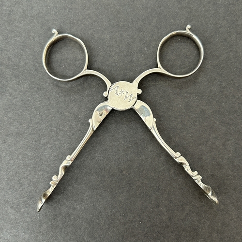 177 - 19th Century hallmarked silver sugar tongs, approx. 4 1/2