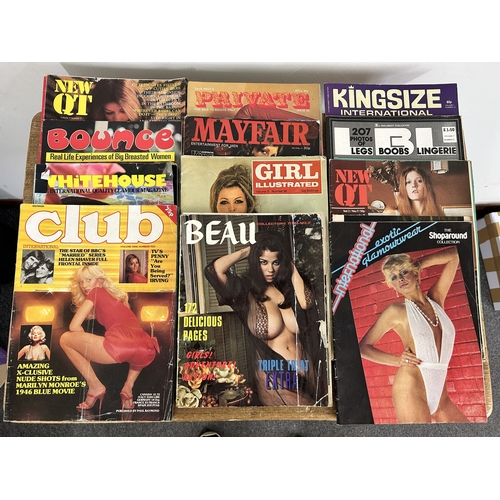 A selection of 1960's-1970's adult magazines to include New QT, Club ...