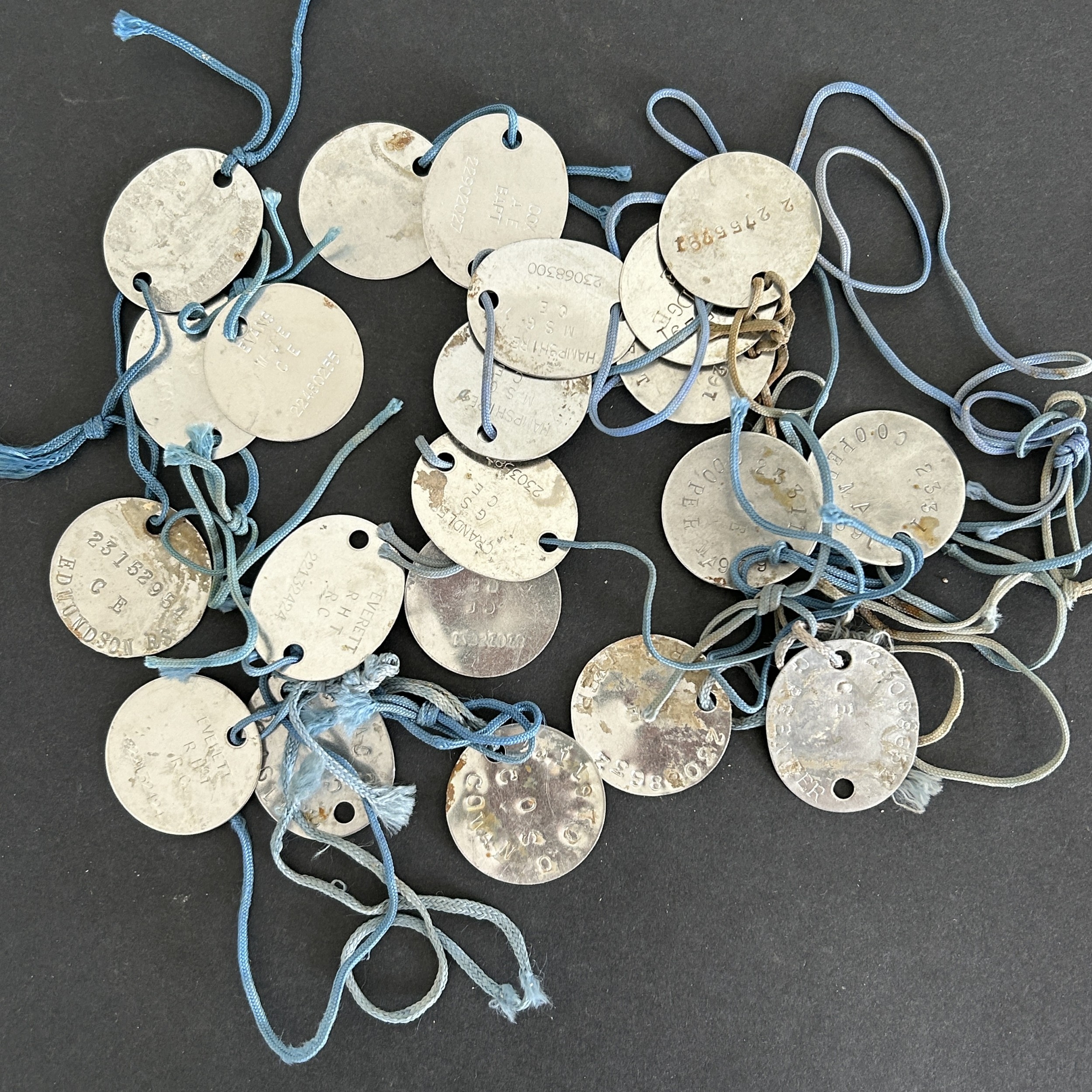 A mixed lot of post war British military dog tags