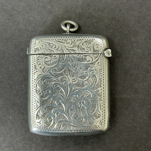4 - A Chester hallmarked silver vesta case, weight approx. 34g