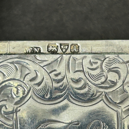 4 - A Chester hallmarked silver vesta case, weight approx. 34g