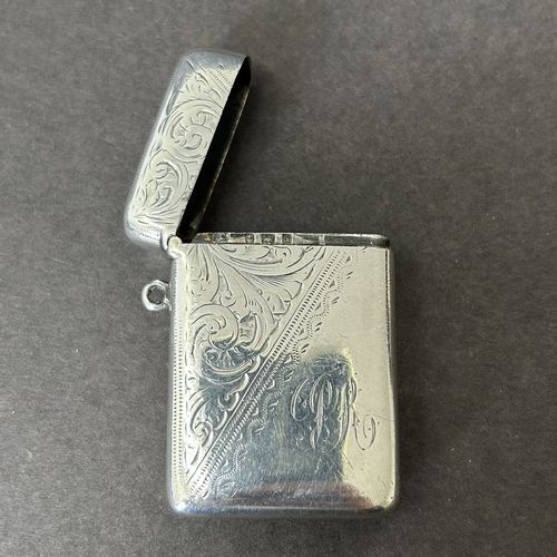 5 - A Birmingham hallmarked silver vesta case, weight approx. 36g