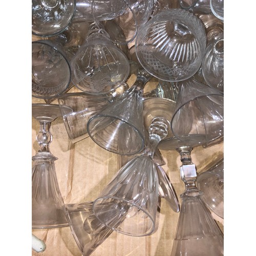 276 - 2 Fruit boxes containing Victorian and later glassware