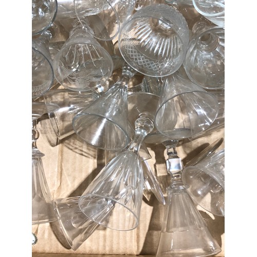 276 - 2 Fruit boxes containing Victorian and later glassware