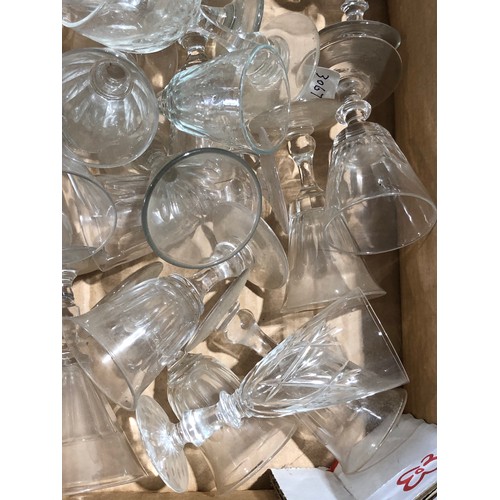 276 - 2 Fruit boxes containing Victorian and later glassware