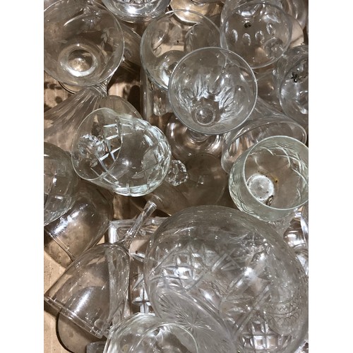 276 - 2 Fruit boxes containing Victorian and later glassware