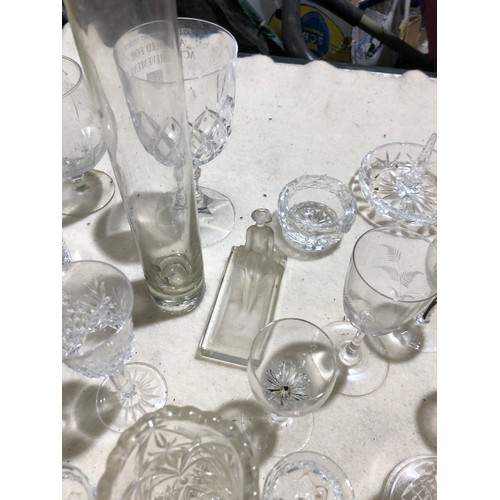 291 - Box of cut Glass