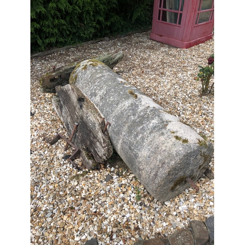 2 - Large agricultural granite roller