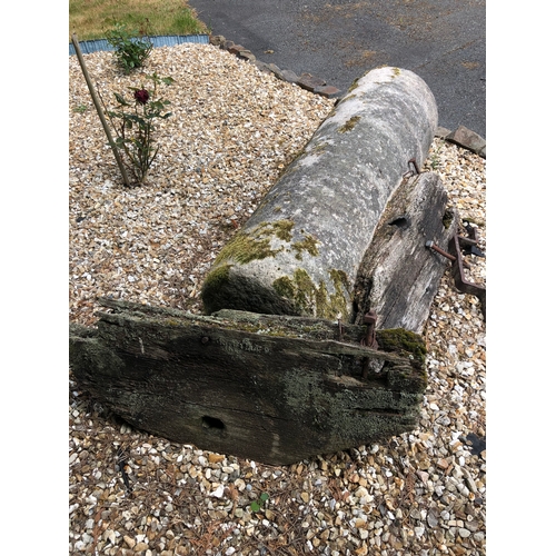 2 - Large agricultural granite roller