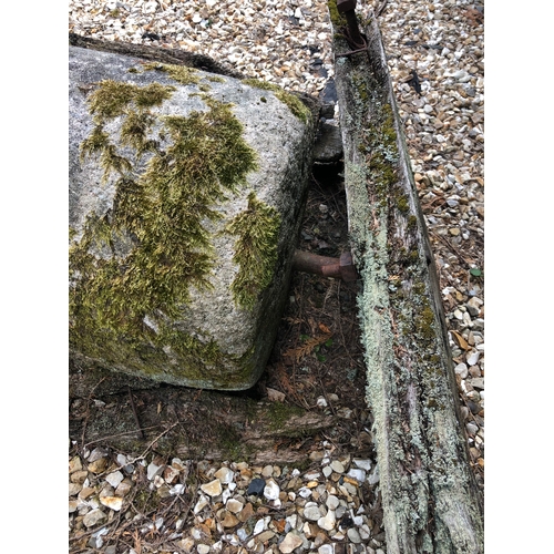 2 - Large agricultural granite roller