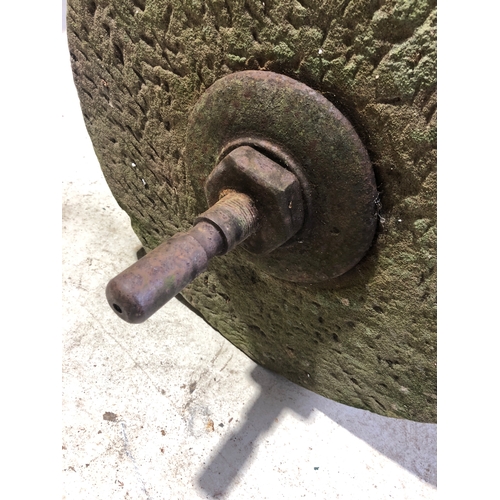 3 - Stone sharpening wheel. 20” diameter. 30cm shaft.