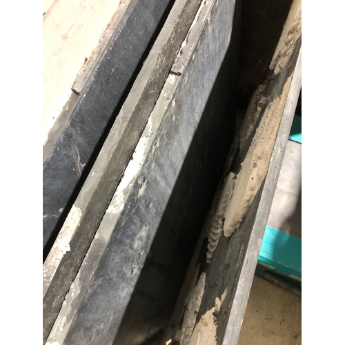 10 - 4 large slate floor tiles each approximately 60 x 55cm