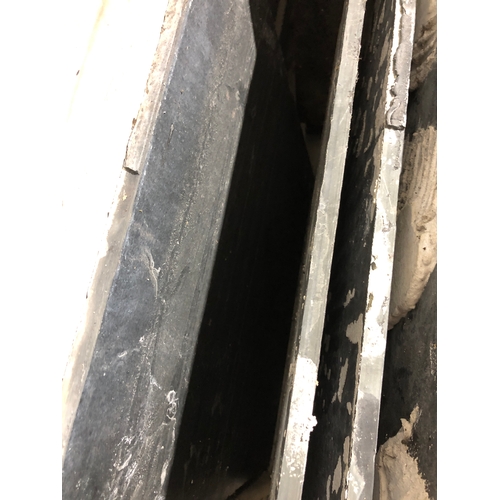 10 - 4 large slate floor tiles each approximately 60 x 55cm
