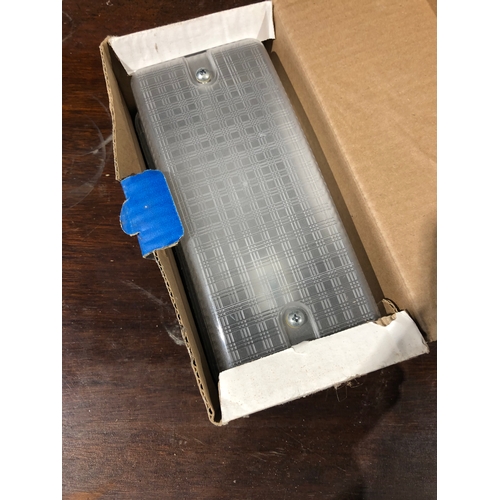 28 - Newlec bulkhead aluminium light.