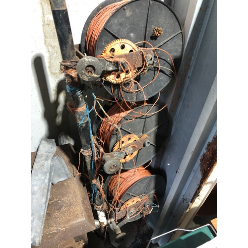 51 - Three reel electric fence stake with wire